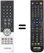 Replacement remote control Samsung LS19RTUSSZ/EDC