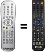 Replacement remote control Grundig GULENAR026HDIB