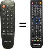 Gleichwertige Fernbedienung Panasonic TC-14S1RF