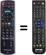 Gleichwertige Fernbedienung Panasonic N2QAYB000603
