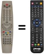 Gleichwertige Fernbedienung Techwood TKD5504MS-TV-DVD-COMBI