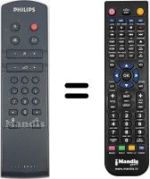 Replacement remote control Philips 52ZZ3535-18B