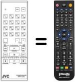 Gleichwertige Fernbedienung JVC RMP72EG
