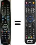 Replacement remote control Samsung LE37A569P4W/XXE