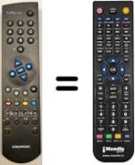 Gleichwertige Fernbedienung Grundig ST84-899 DOLBY