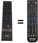 Replacement remote control Toshiba 37RV555D