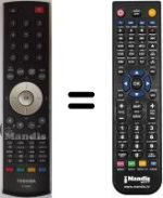 Replacement remote control Toshiba 32YT56