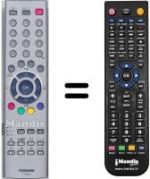 Gleichwertige Fernbedienung Toshiba 42WH36P-TV