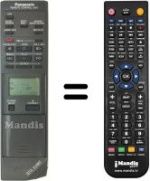 Gleichwertige Fernbedienung Panasonic VEQ1100