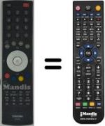 Replacement remote control Toshiba 14VL44G