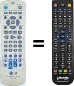 Gleichwertige Fernbedienung LG DV8900C