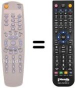 Replacement remote control Irradio DVD10HT
