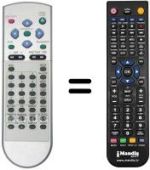 Replacement remote control Roadstar DVD2025H