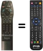 Gleichwertige Fernbedienung Panasonic VEQ2017