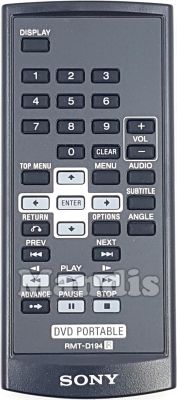 Original remote control SONY RMT-D194 Original remote control SONY RMT-D194