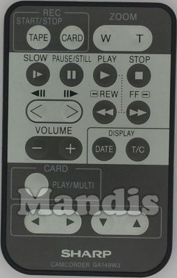 Originalfernbedienung SHARP GA149WJ (RRMCGA149WJSA)
