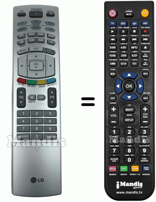 Replacement remote control LG 6710900011W
