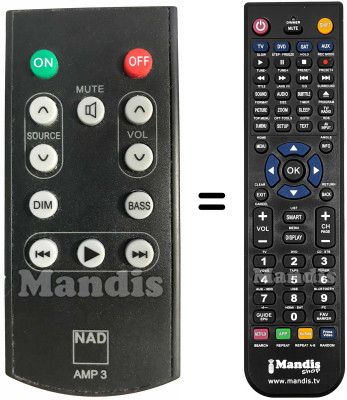 Replacement remote control AMP 3