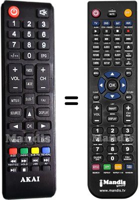 Replacement remote control Akai007