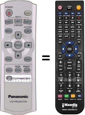 Replacement remote control Panasonic N2QAEA000025