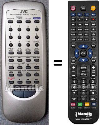 Replacement remote control JVC RM-SEF3000RU