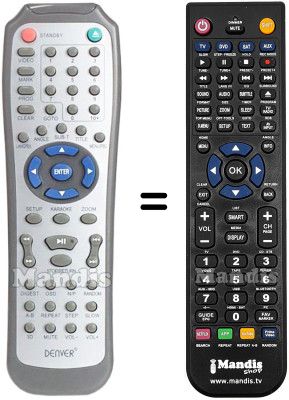 Replacement remote control Denver DVD706K