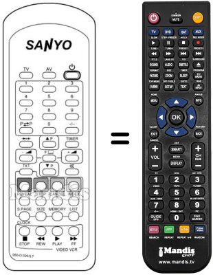 Replacement remote control 060-01223 / 307