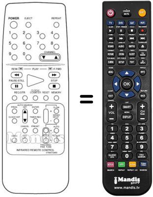 Gleichwertige Fernbedienung Sinudyne SV 9084