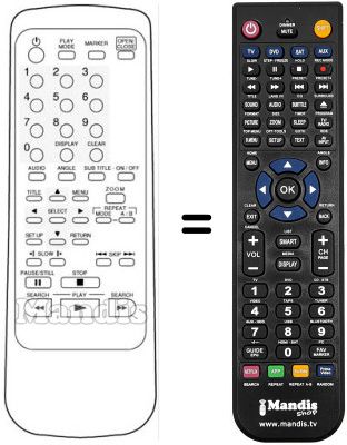 Gleichwertige Fernbedienung 07660BU020