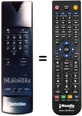 Replacement remote control 100 TS 009