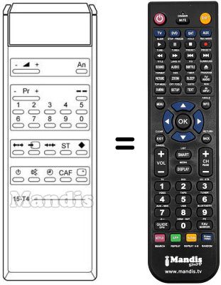 Gleichwertige Fernbedienung Cge 15 T4
