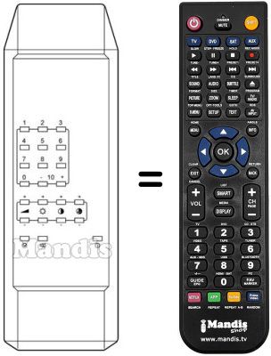 Replacement remote control 20 PR
