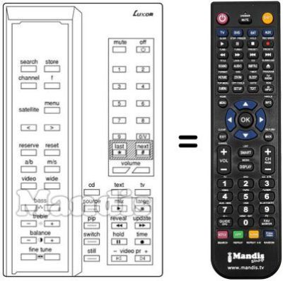Replacement remote control 210 1031-19