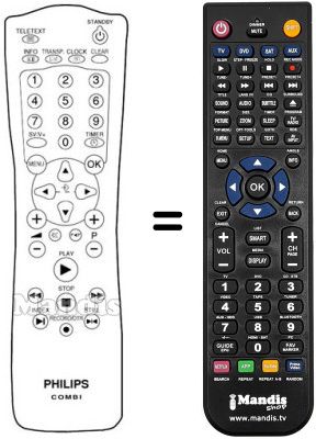 Replacement remote control Philips 21 PV 918