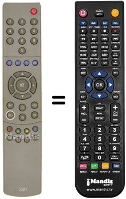 Replacement remote control 2501