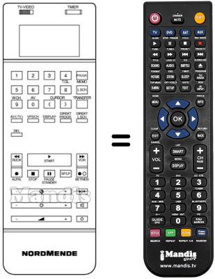 Gleichwertige Fernbedienung V 2405 Gleichwertige Fernbedienung V 2405