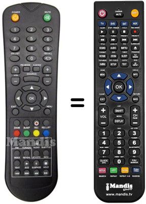 Gleichwertige Fernbedienung ASANO 32 DF 3002 H