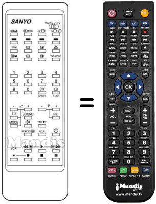 Replacement remote control Sanyo CEP 2576 T