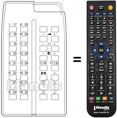 Replacement remote control 32 FACH