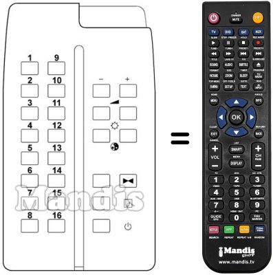 Replacement remote control 16 FACH
