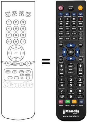 Replacement remote control SM 1 VTHC