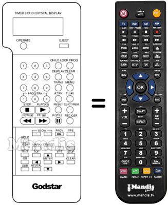 Replacement remote control 597-080E