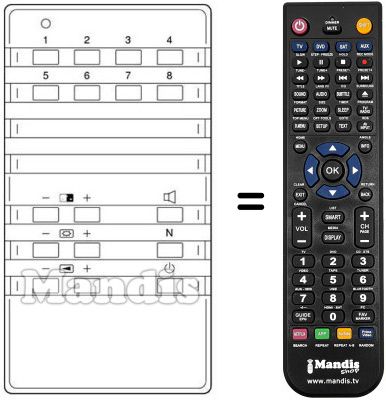 Replacement remote control 6038011