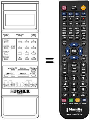Replacement remote control A05140