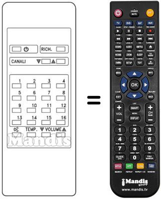 Replacement remote control MG 2587