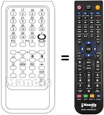 Replacement remote control VTS 99 / 30