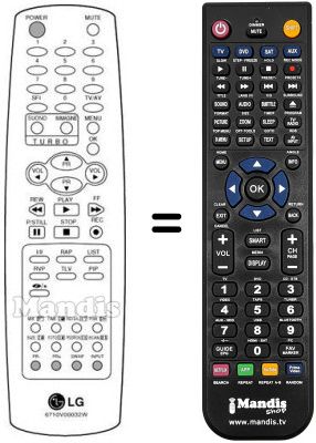 Gleichwertige Fernbedienung LG 32 FZ 10PX