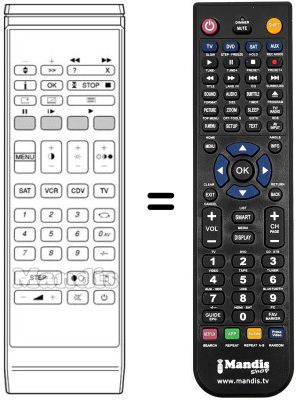 Replacement remote control 68020 VA