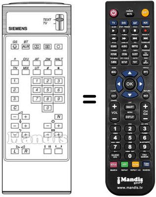 Replacement remote control 752256