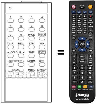 Replacement remote control 98670 D